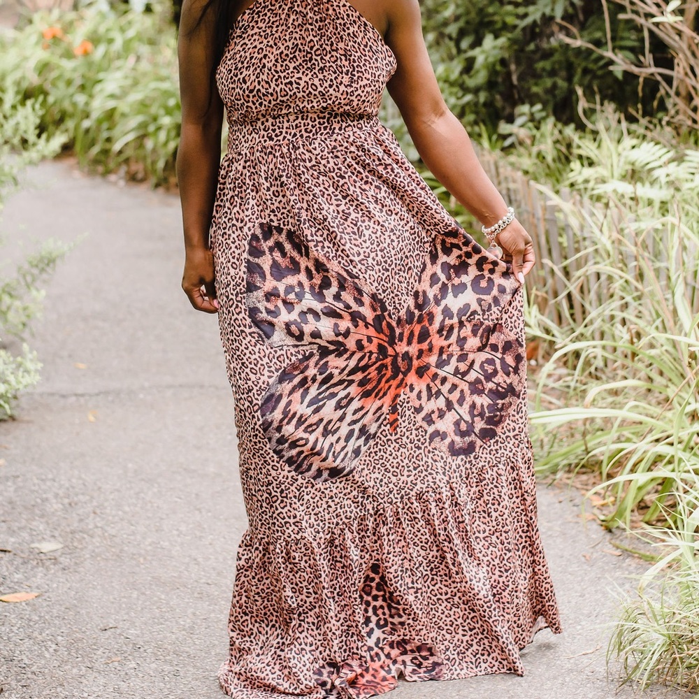Butterfly Halter Top Dress